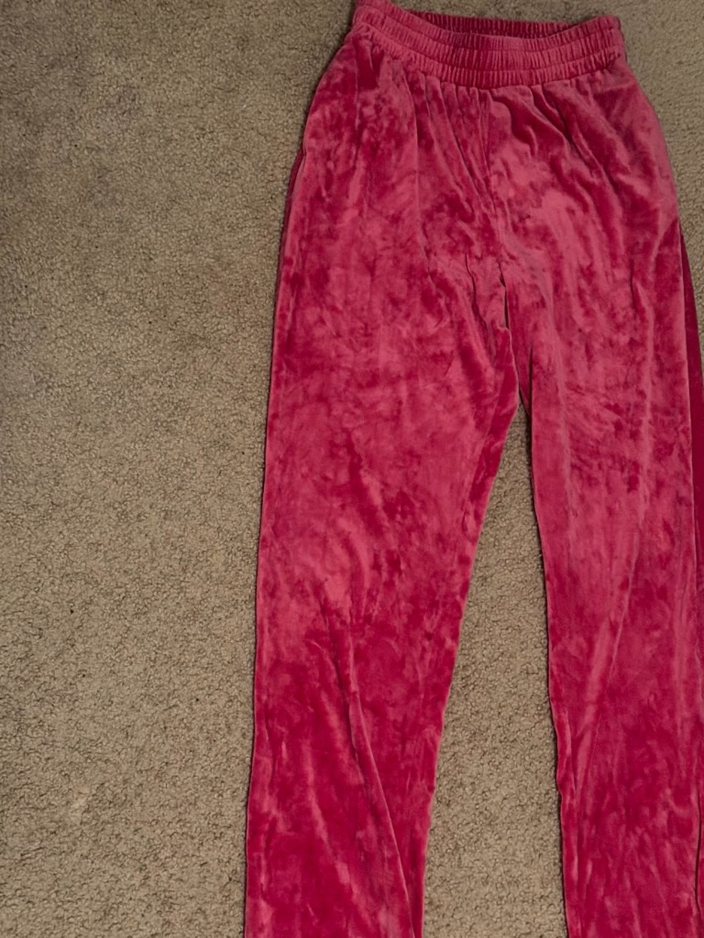 Urban Outfitters Red Velvet Track Pants